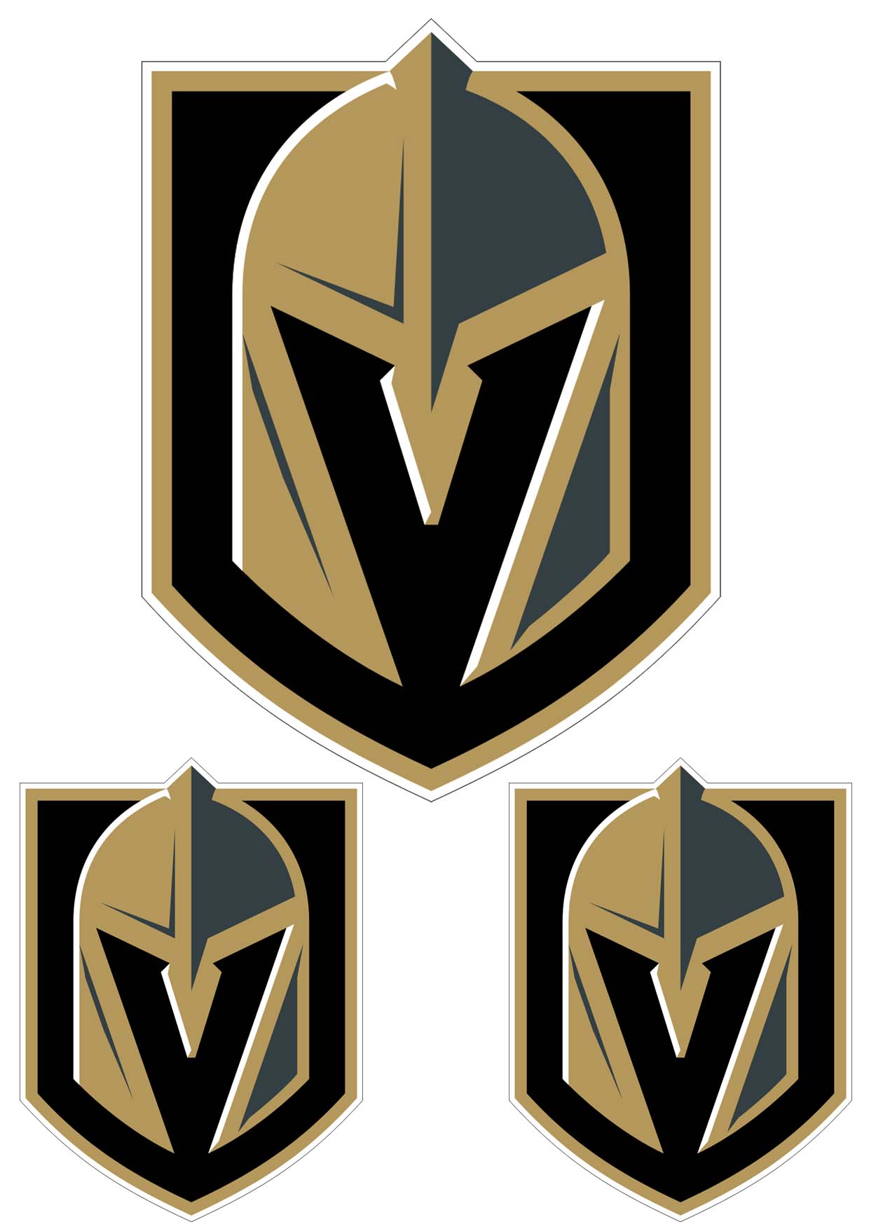 Las Vegas Golden Kinghts logo nažehlovačka, 3 ks