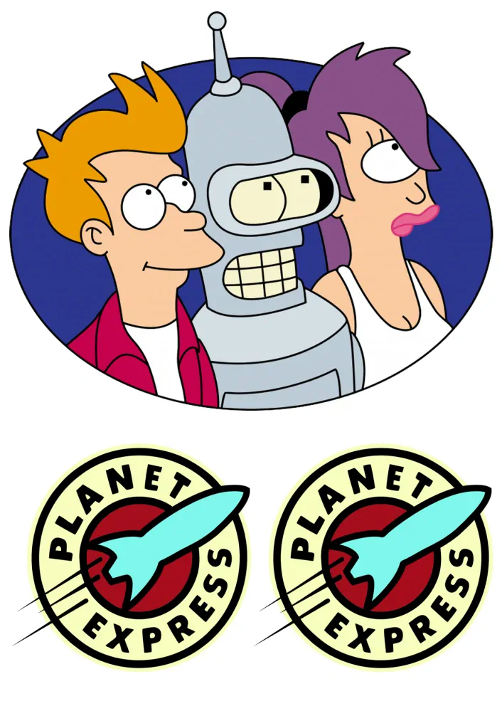 Futurama 2, nažehlovačka, 3 ks