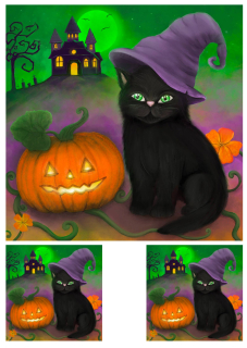 Halloween nažehlovačka, 3 ks