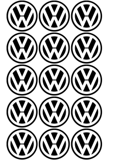 VW logo nažehlovačka, 15 ks