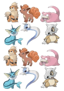 Pokémoni mix2, nažehlovačka, 12 ks