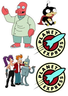 Futurama, nažehlovačka, 5ks