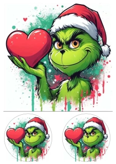 Grinch nažehlavačka 3 ks