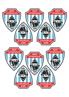 MFK Vítkovice logo nažehlovačka, 10 ks