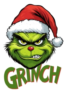 Grinch vánoční nažehlavačka 1 ks