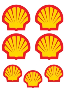 Shell logo nažehlovačka, 7 ks