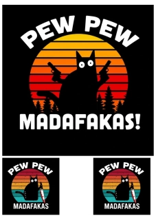 Pew Pew pistole MADAFAKAS nažehlovačka 3 ks